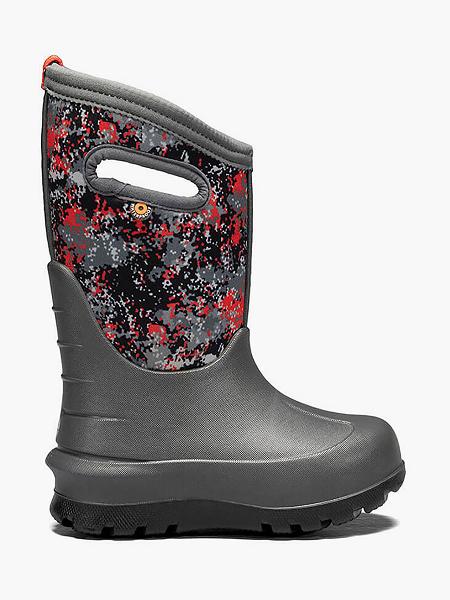 BOGS Boots Deutschland - Neo-Classic Micro Camo Winterstiefel Kinder DunkelGrau Multi DE35081